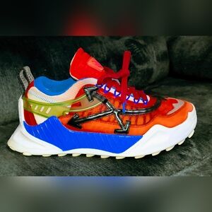 **OFF-WHITE** (Custom)Odsy-1000 low trainers....Red/Royal Chrome